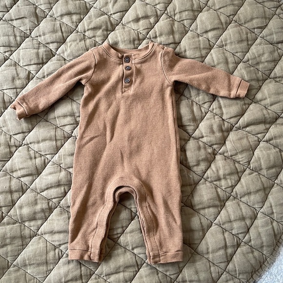Brown waffle romper - Picture 1 of 1